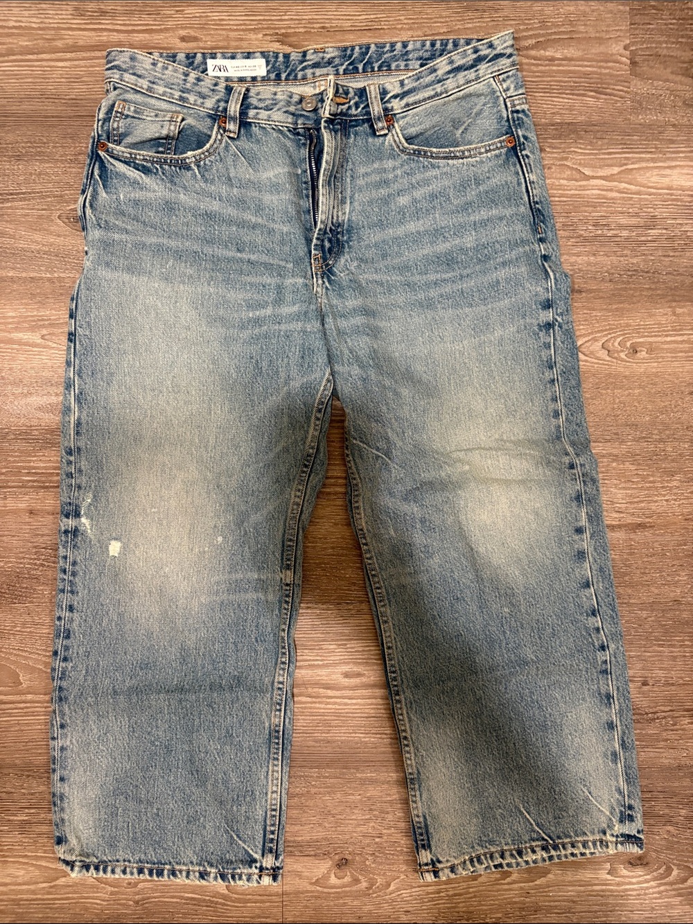 Zara Light Blue Cropped Jeans